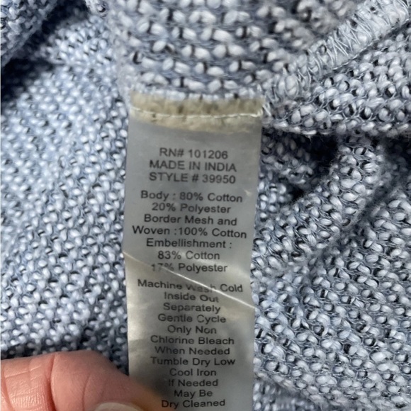 Soft Surroundings Sweater Pullover Size Petite Large Knit Embroidery Accent - Picture 7 of 7